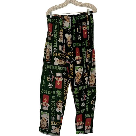ELF Lounge Pants Mens Size XL Christmas Elf Movie Pull On Elastic Waist 38" - Picture 1 of 8